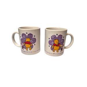 Disney Winnie The Pooh & Piglet Friendship Coffee Mugs Set of Two (2)